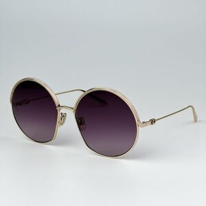 NEW Dior EVERDIOR R1U B0D1 Gold Gradient Bordeaux Unisex Metal Round Sunglasses